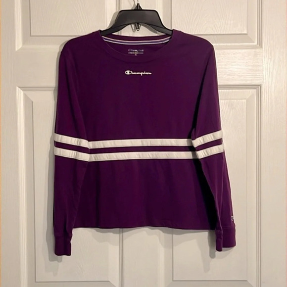 Champion Women's Heritage Long Sleeve Tee - Purple - Size Medium - Picture 1 of 6